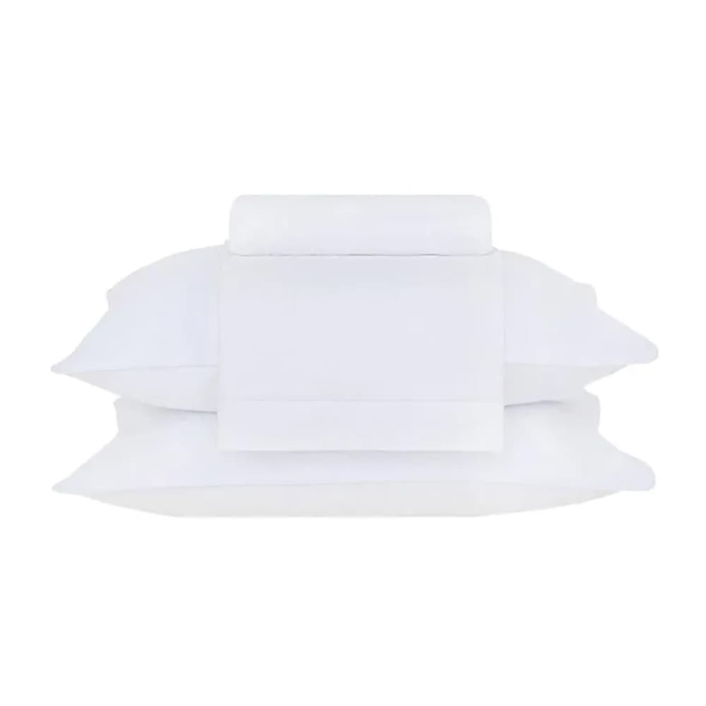 JOGO DE CAMA QUEEN 4PCS CLASS BRANCO 400 FIOS  160X200CM