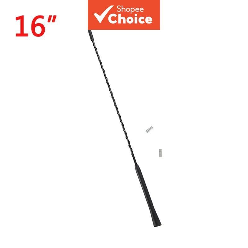 Antena Flexível Amplificada Antirruído para Rádio FM/AM, Tipo Bastão Universal para Teto de Carro, com Dois Parafusos de