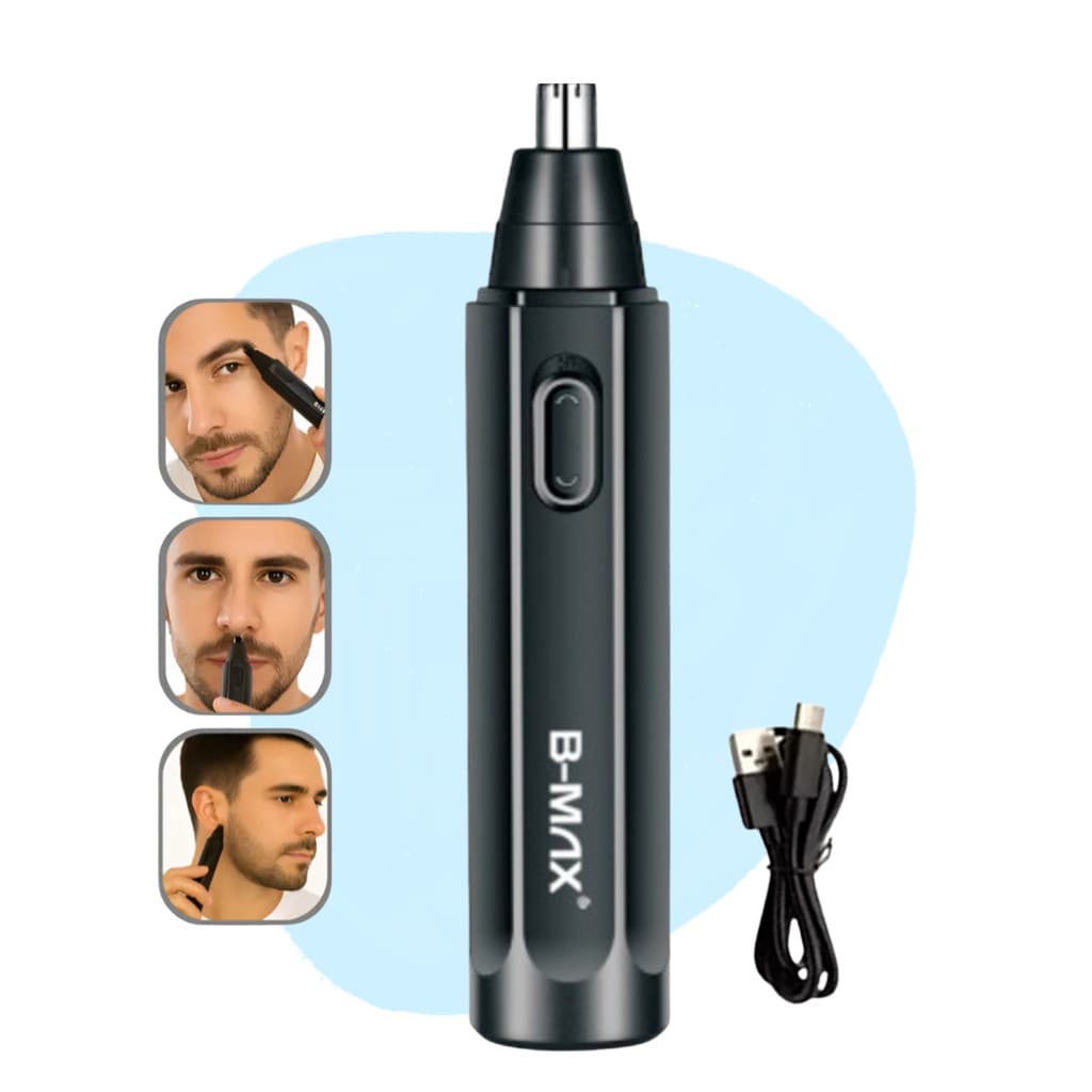 Aparador Cortador De Pelos Nariz Orelha Sobrancelha Portátil Máquina Cortar Pelos Sem Fio Recarregavel Usb Cor Preto