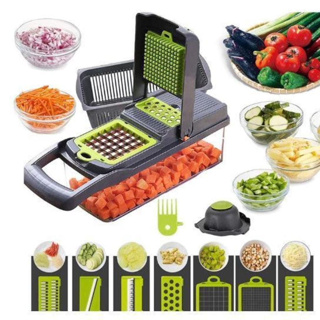 Cortador Multifuncional Fatiado de Legumes 14 Em 1 Frutas Vegetais Multifuncional picador