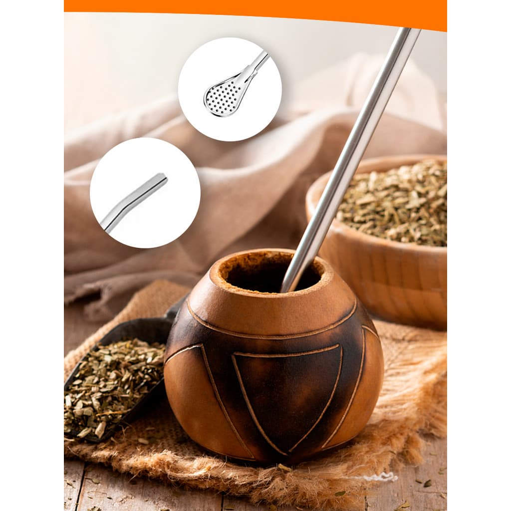 Canudo Bomba de Aço Inoxidável para Bebidas – Ideal para Tereré e Chimarrão 18CM,