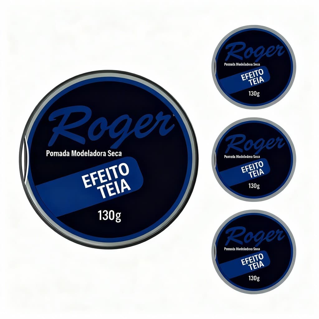 Pomada Cera Capilar Masculina Modeladora Seca Teia Roger 3un