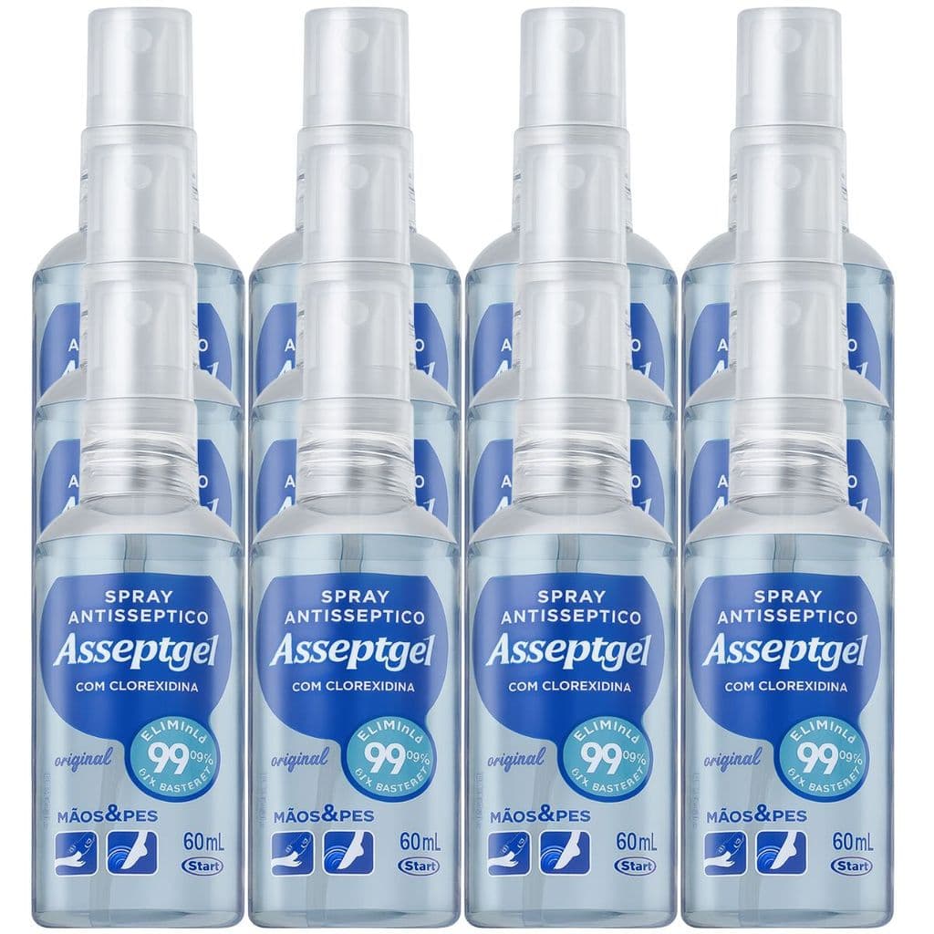KIT 12 SPRAY ANTIS. ASSEPTGEL CLOREXIDINA ORIGINAL