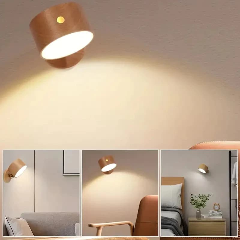 Lâmpada De Parede Sem Fio Com Ímã Moderno USB LED Luz De Leitura Dispositivo Elétrico Alimentado Por Dimmer