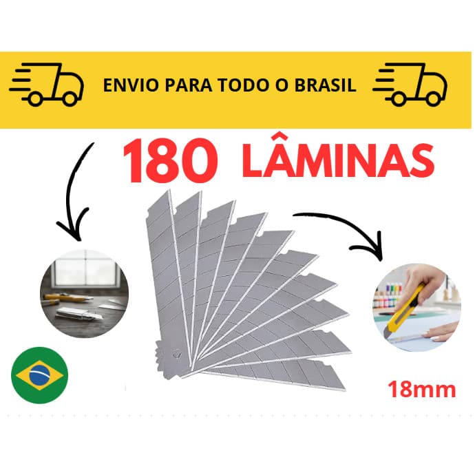 Estilete de precisão /100 a 200 lamina / Lâmina de Estilete / cortador/ estilete profissional/ 18mm