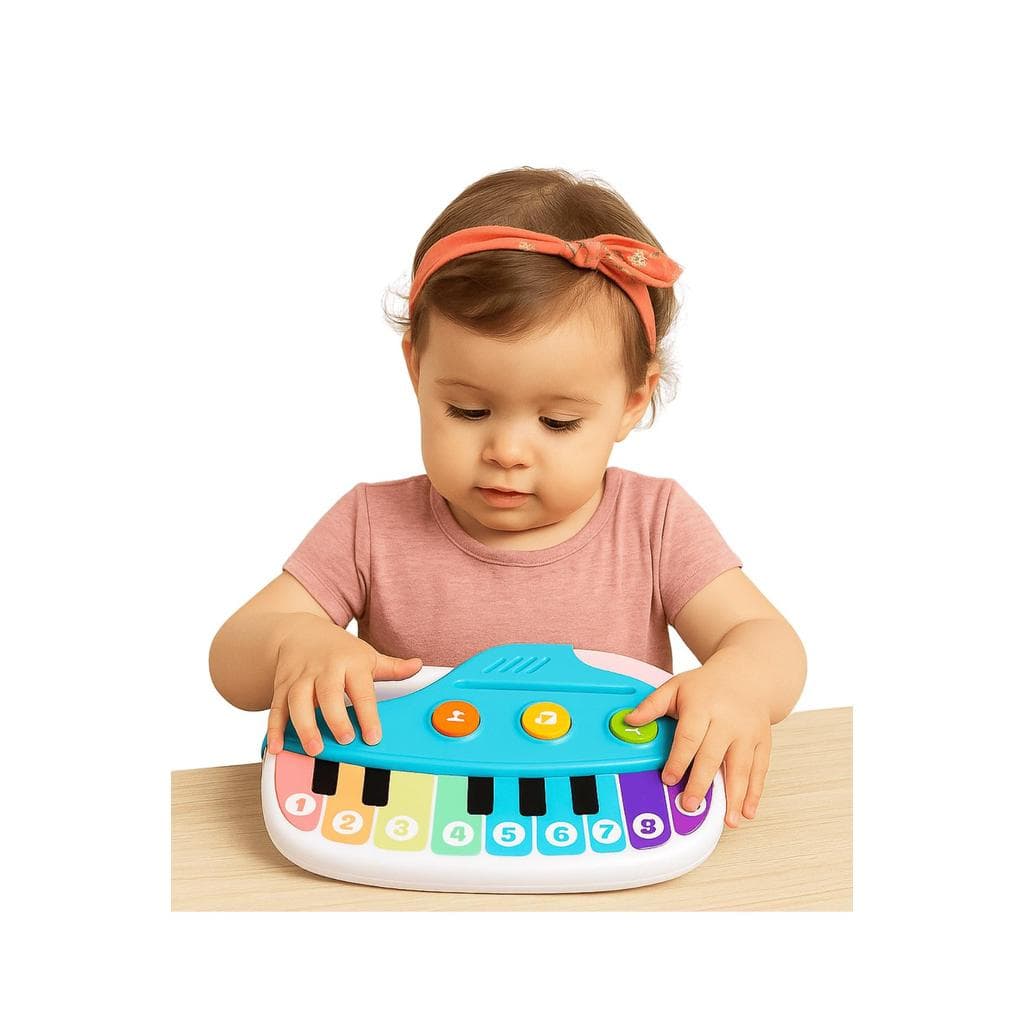 Teclado Piano Musical Buba Para Bebê Luz Som Educativo