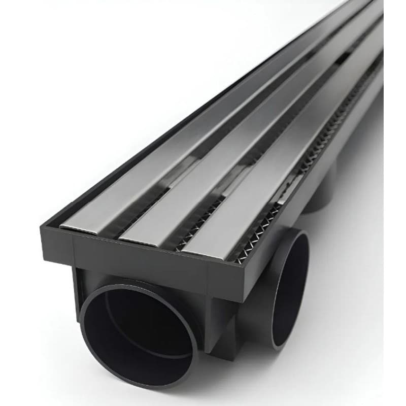 Ralo Grelha Inox 8x100cm C/ Coletor Cocho + Tela Anti Insetos (1 unidade)