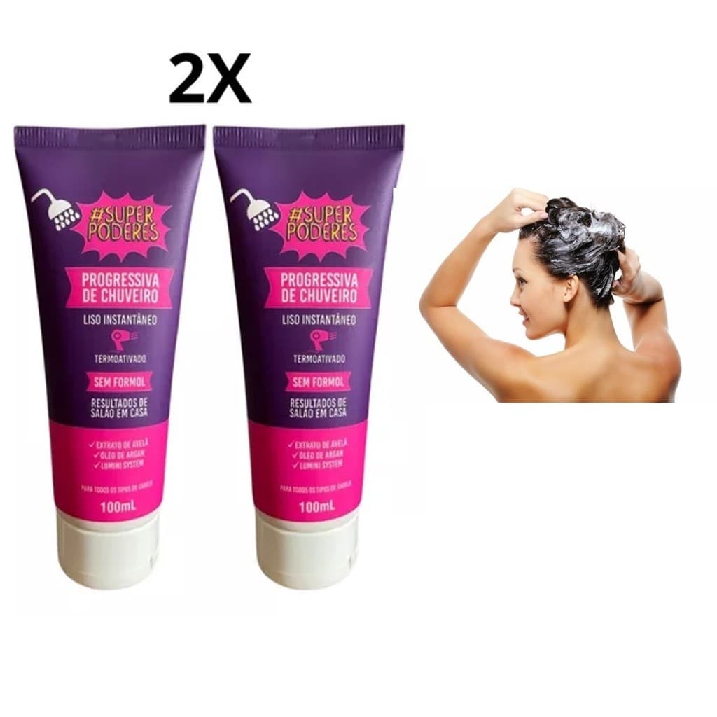 Kit 2 Progressiva De Chuveiro Liso Instantâneo Super Poderes