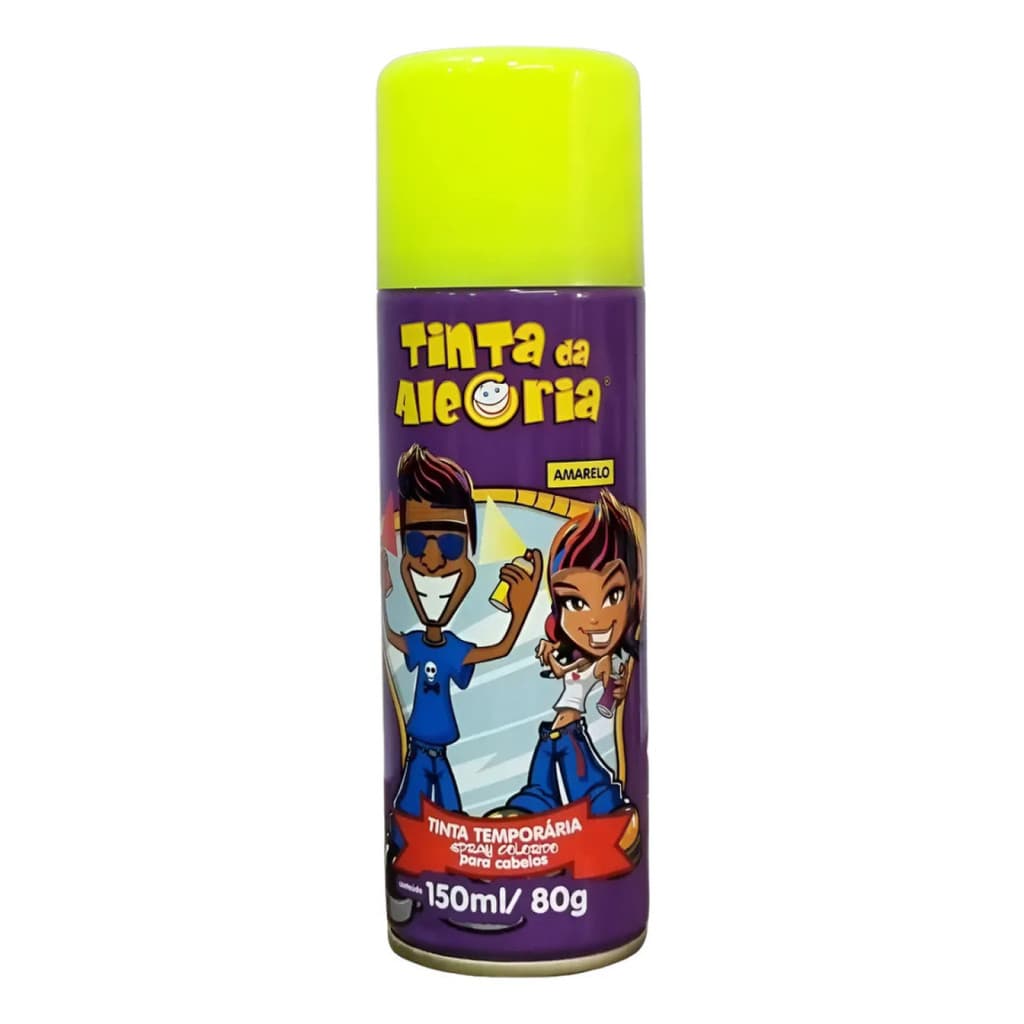 Tinta Spray Temporário Para Cabelo 150Ml Amarelo