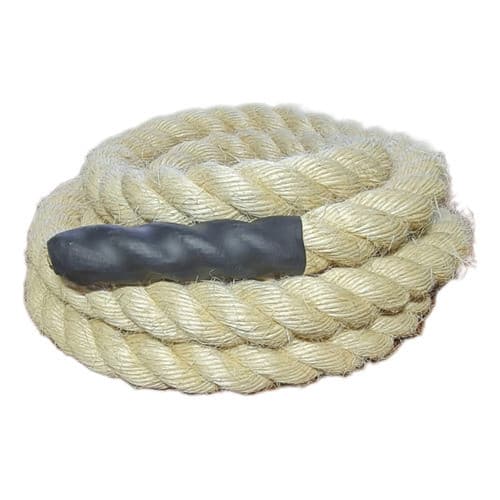 Corda Naval Crossfit Training Sisal Natural 50mm X 10 Metros
