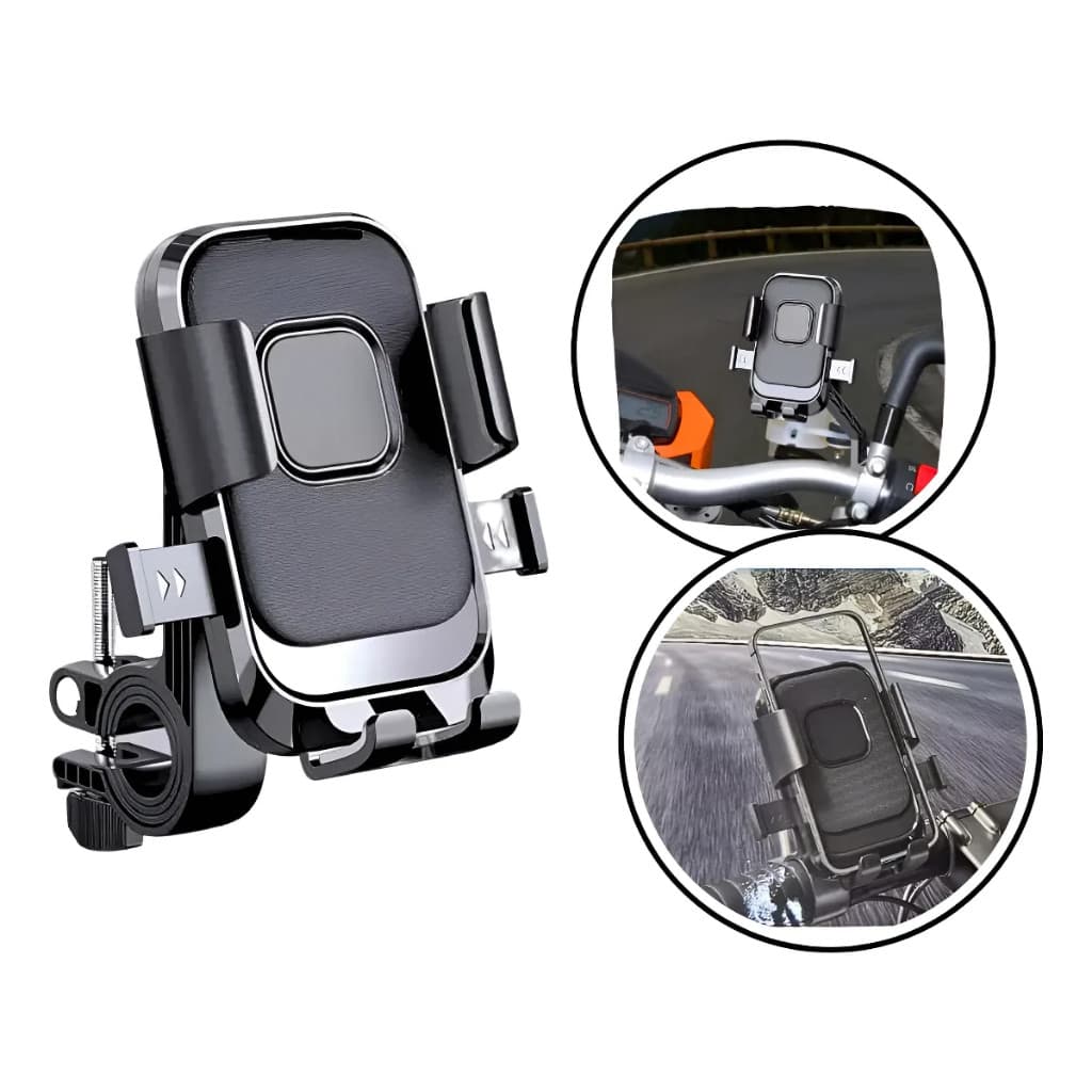 Suporte De Celular Motocicleta Trava Forte Universal
