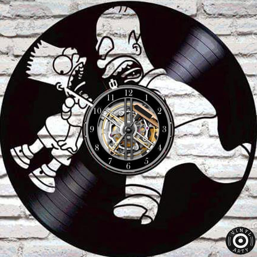 Relógio de parede Simpsons feito em disco De Vinil Relógio De Vinil Disco LP Relógios de parede
