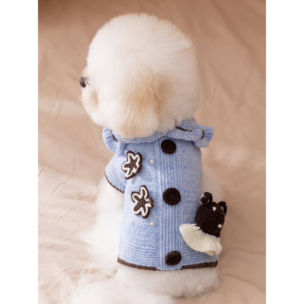 Hippie cão filhote de cachorro camisola Bichon Teddy Schnauzer filhotes primavera outono roupas pequenos cães de tamanho