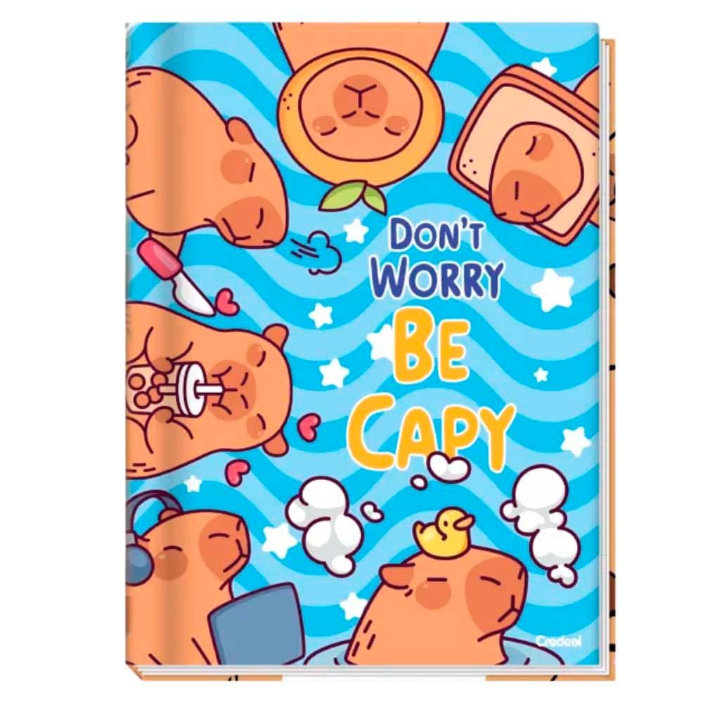 Caderno Universitário Brochura Capivara Fofa 80 Folhas Credeal