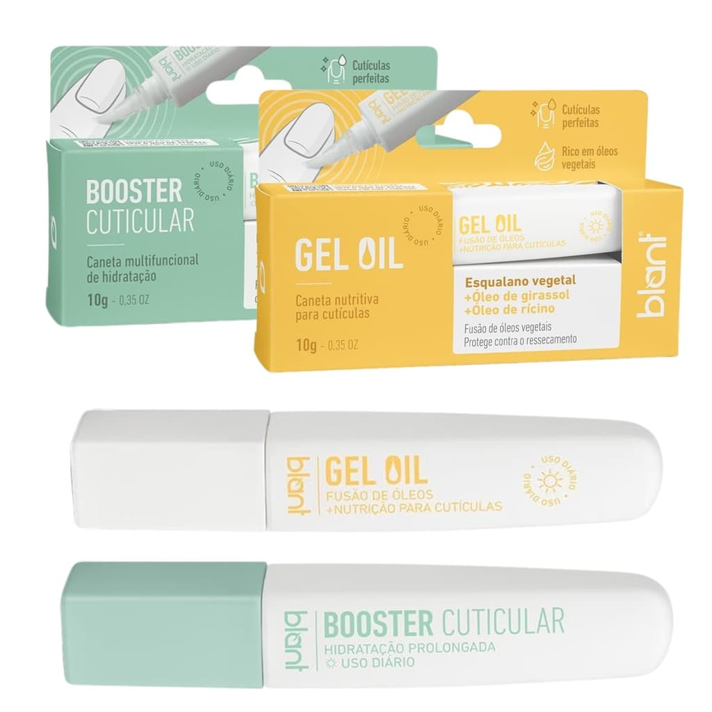 Kit com 2 Canetas Hidratantes Blant 10g Booster + Gel Oil