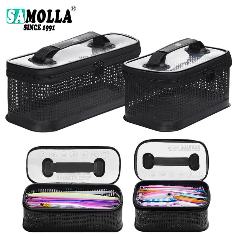 Caixa de Pesca Reforçada para Jigging, Bolsa Impermeável para Iscas de Jigging, Caixas para Equipamentos de Pesca, Estoj