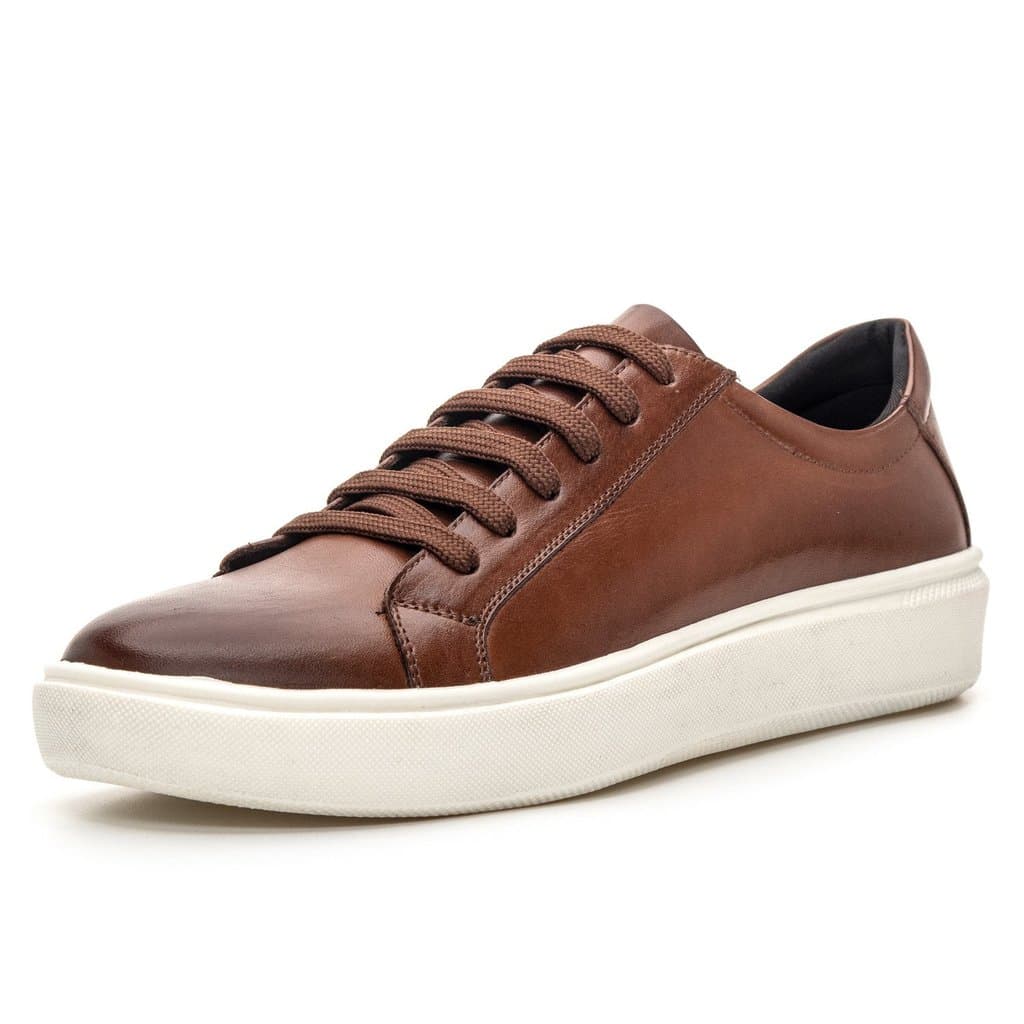5001BGI–Tenis Masculino Casual Sofisticado em Couro Nobre