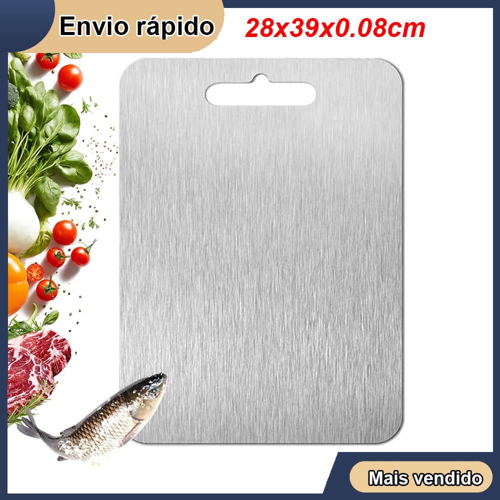 28x39x0.08cm Tábua de corte de aço inoxidável para cozinha Tábua de massa Tábua de corte de carne para bancada