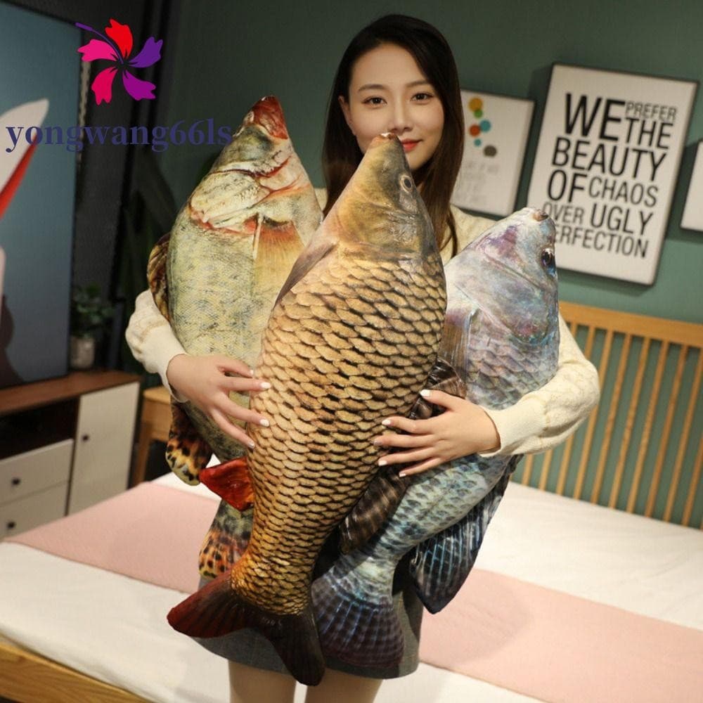 YONGWANG Simulação Peixe Brinquedos De Pelúcia , Boneca Recheada De Desenho Animado Tilápia Mossambica , Macia