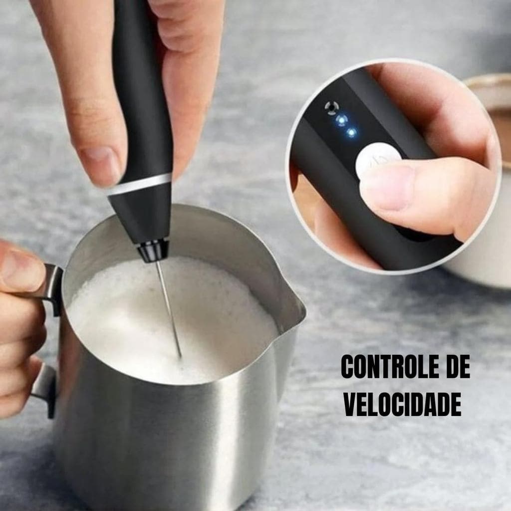 Mini Misturador Batedor Mixer Elétrico Para Claras de Ovos Leite Café BRANCA - (Premium)
