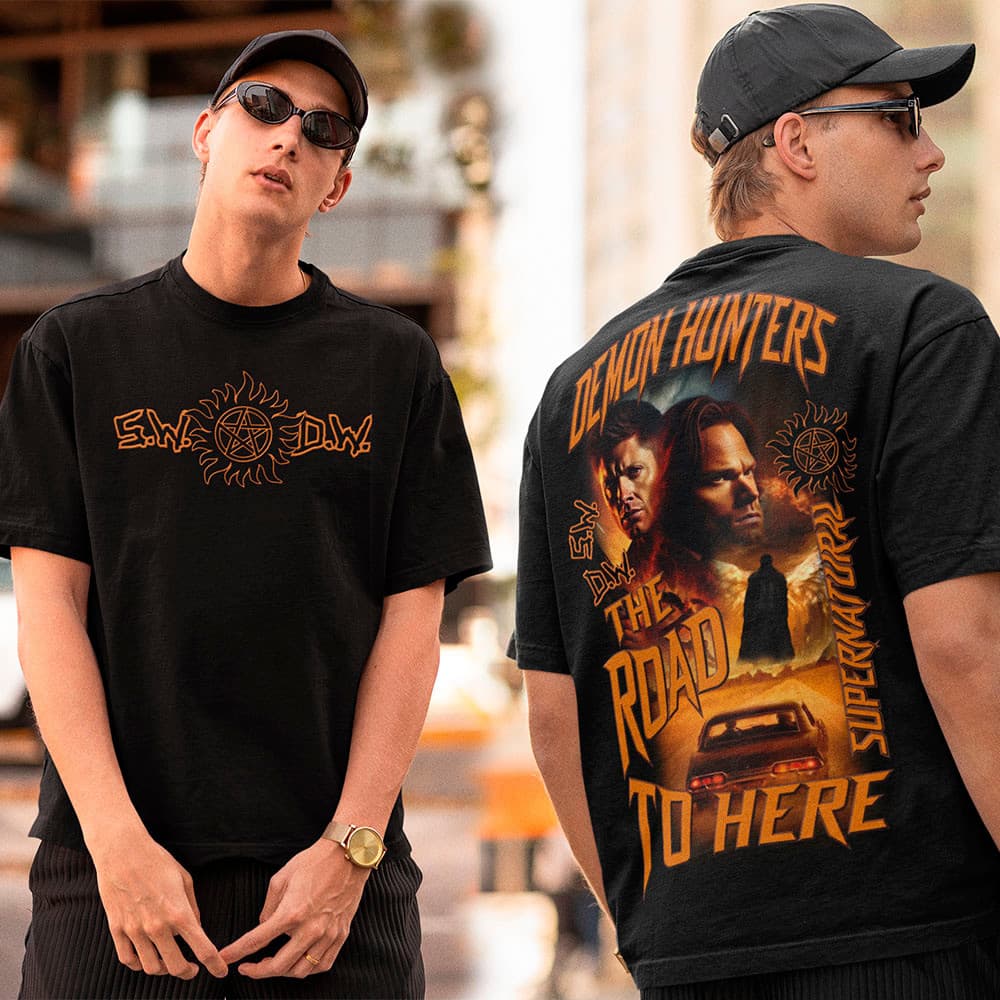Camiseta Supernatural Winchesters Sobrentaural Sam E Dean Algodão Premium Adulto ao Plus Size Moda Tr
