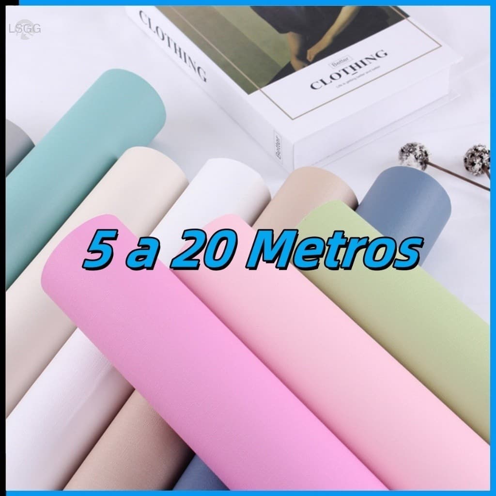 Papel Adesivo 5 Metros x 45cm Fosco Branco para Envelopamento, Sala, Quarto, Moveis