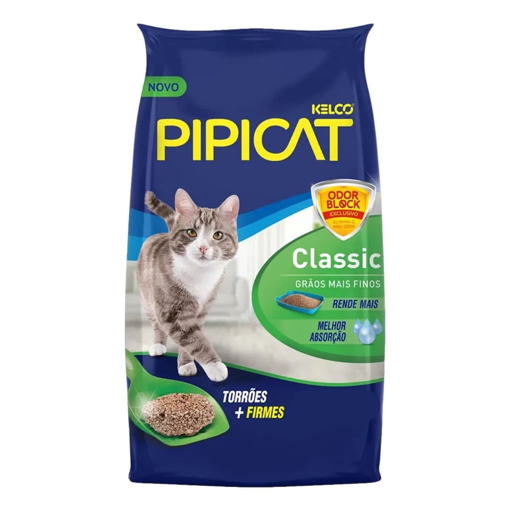 Pipi Cat Classic Granulado Areia Higiênica Para Gatos 4 Kg