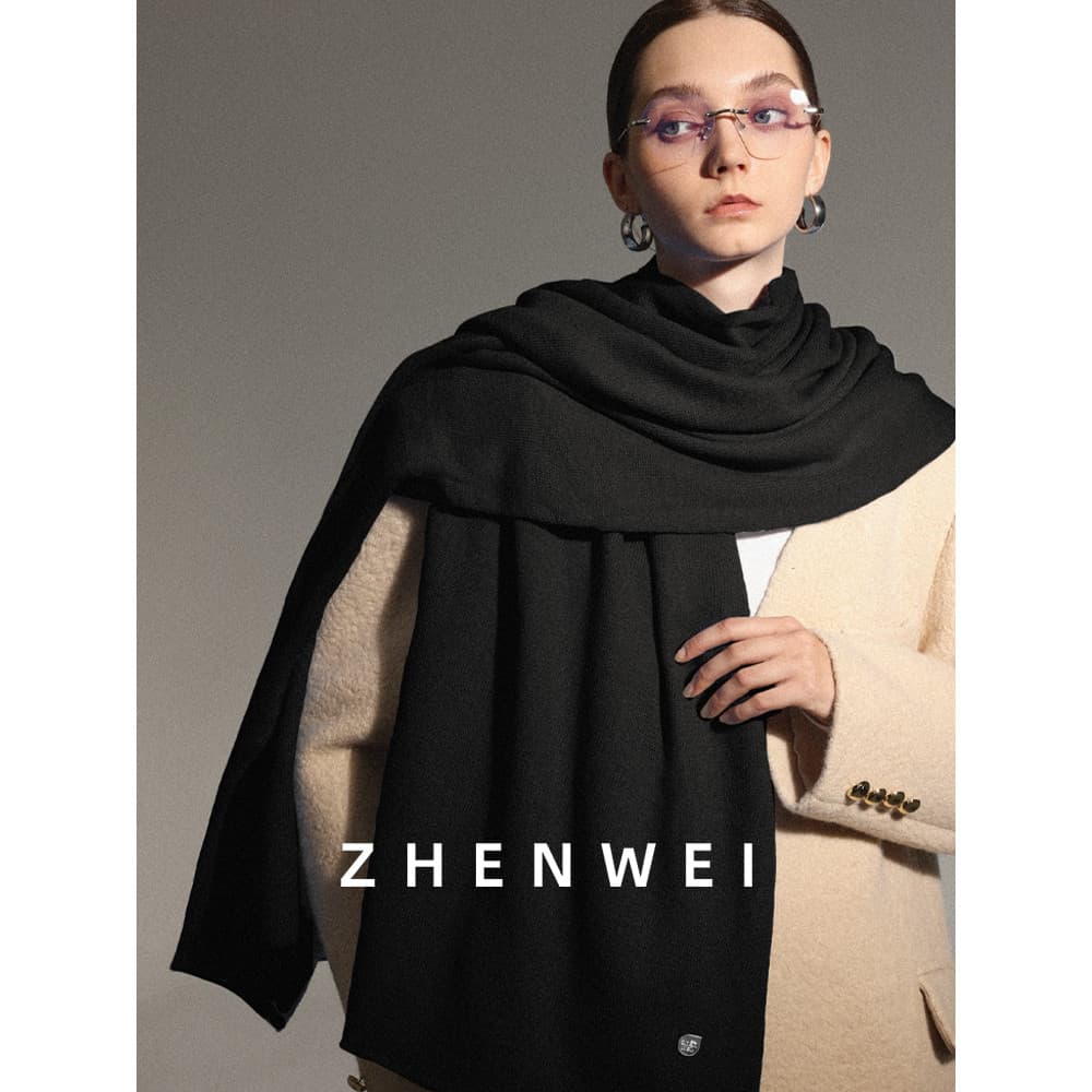 Cachecol extra grande xale alargado dupla utilização feminino inverno puro preto extra longo cachecol nordeste à prova d