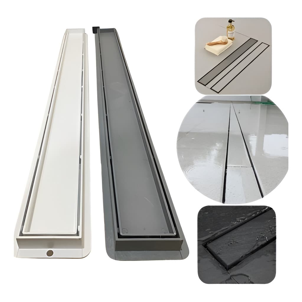 Ralo Banheiro Linear Oculto Seca Piso 5x70 Invisível casa banheiro sauna piscina garagem apartamento quintal JH STOREEE