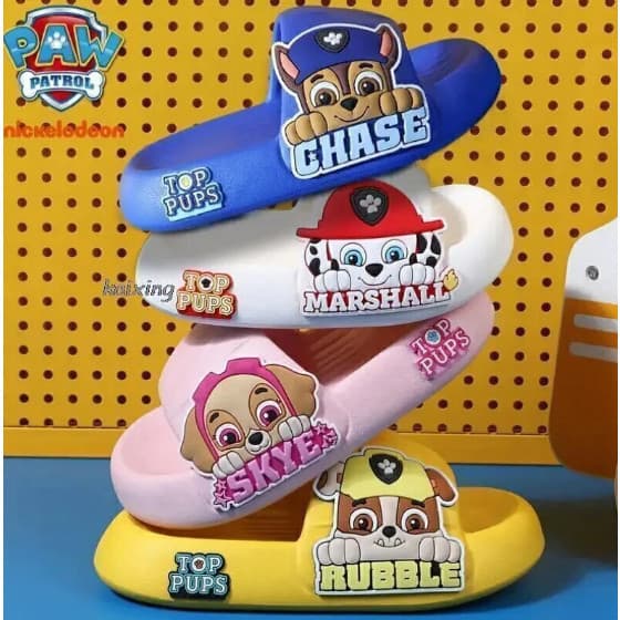 Papete Infantil Patrulha Canina PAW Nuvem Slide Juvenil Unissex Chinelo Sandália Macio Lindas cores