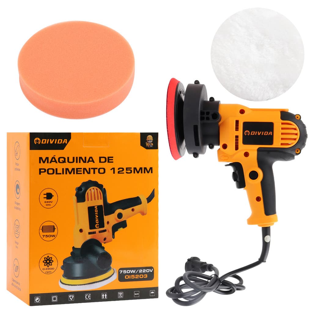 Politriz Lixadeira Eletrica 750W Com Acessorios Ferramentas Voltagem: 220V