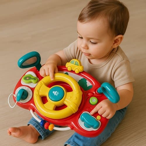 Volante Infantil Educativo Interativo Com Luz Som E Sons Sortido