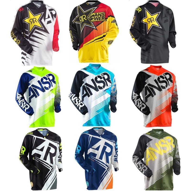 Terno de corrida Off-Road camiseta de manga comprida de secagem rápida tamanho superior versão solta All-Match bonito b