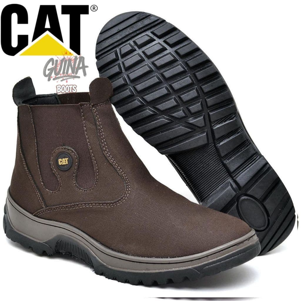 Bota Botinha Caterpillar Masculina Texana Calce Facil Rodeio