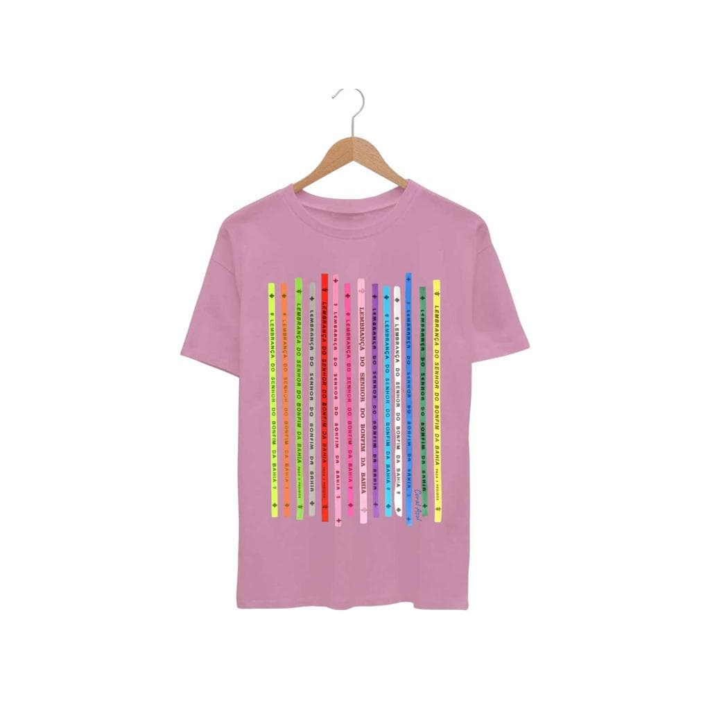 Camiseta Unissex Fitinha Senhor Do Bonfim Inspiração Tropical Estilosa Algodão Lançamento Carnaval
