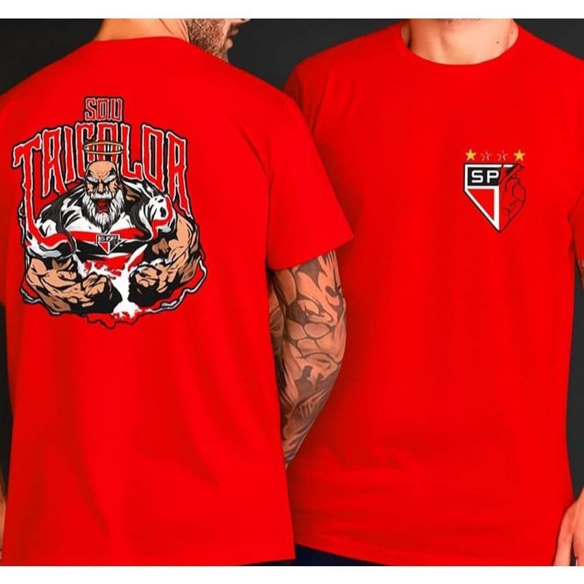 Camisa Camiseta SPFC - O Mundo é seu torcedor Tricolor Soberano 100% Algodão