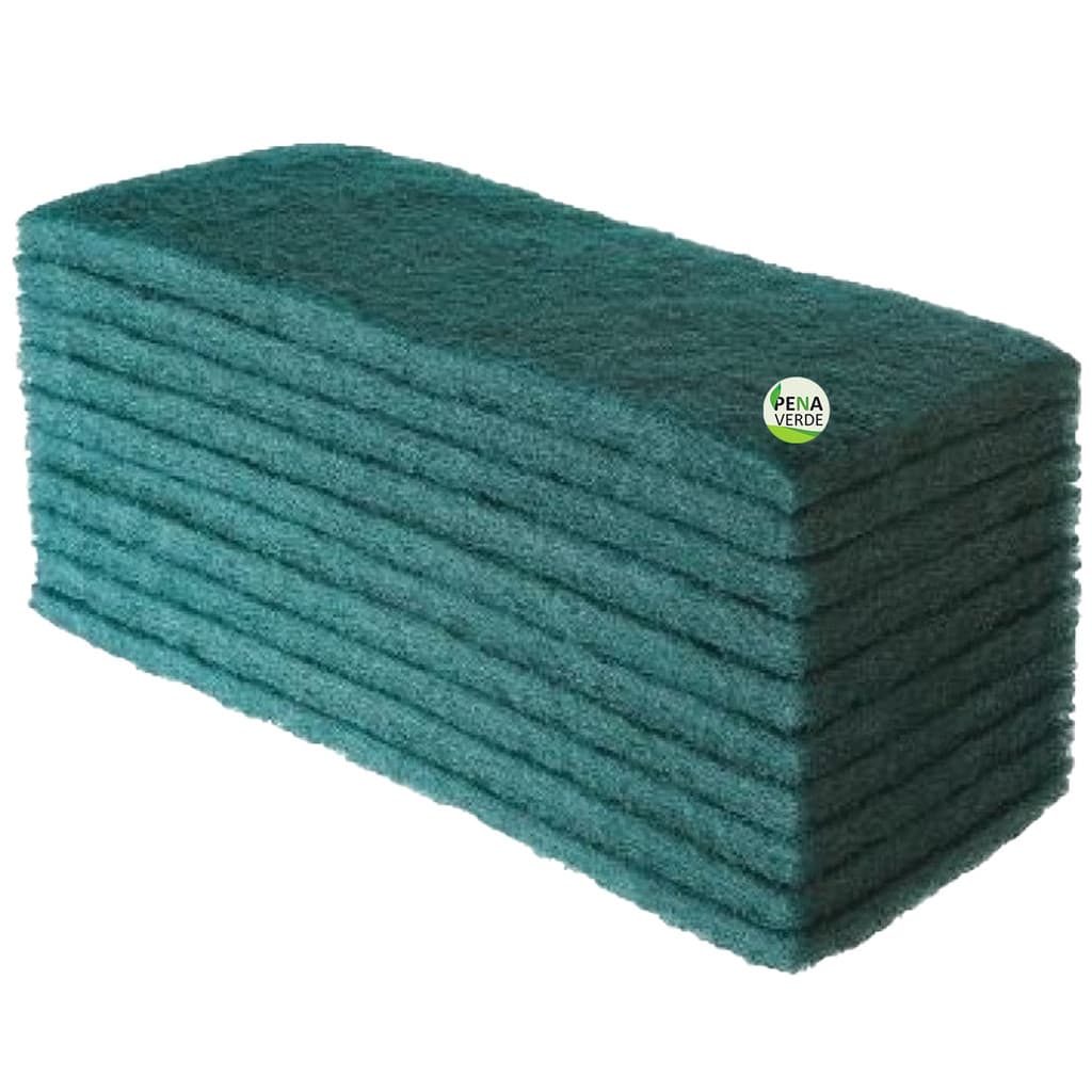Kit 20 Até 100 Unidades Fibra Verde Esponja 25 x 10 cm ESPONFLORA Limpeza Multiuso para Limpeza Profissional