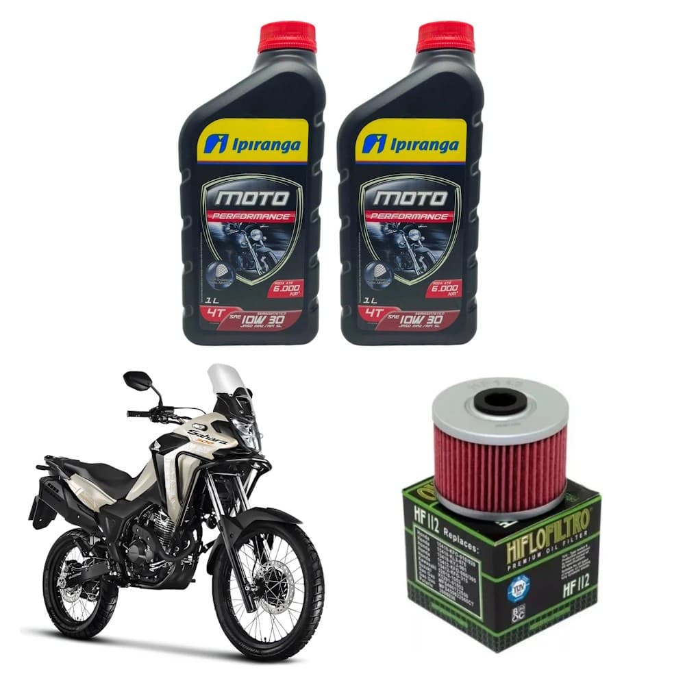 Kit Troca Óleo Ipiranga 10w30 Honda Xre300 Sahara HF112