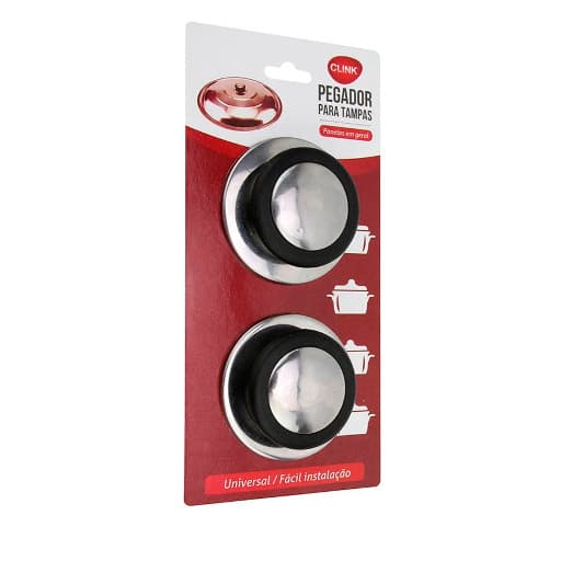 Kit 2 puxador tampa de panela  5,5cm resistente universal