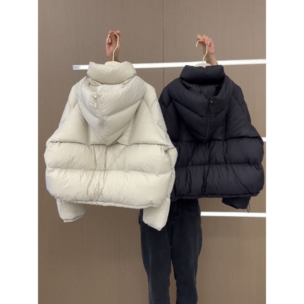 Único Super bonito curto para baixo jaqueta feminina inverno 2025 novo estilo High-End pequeno grosso pão jaqueta