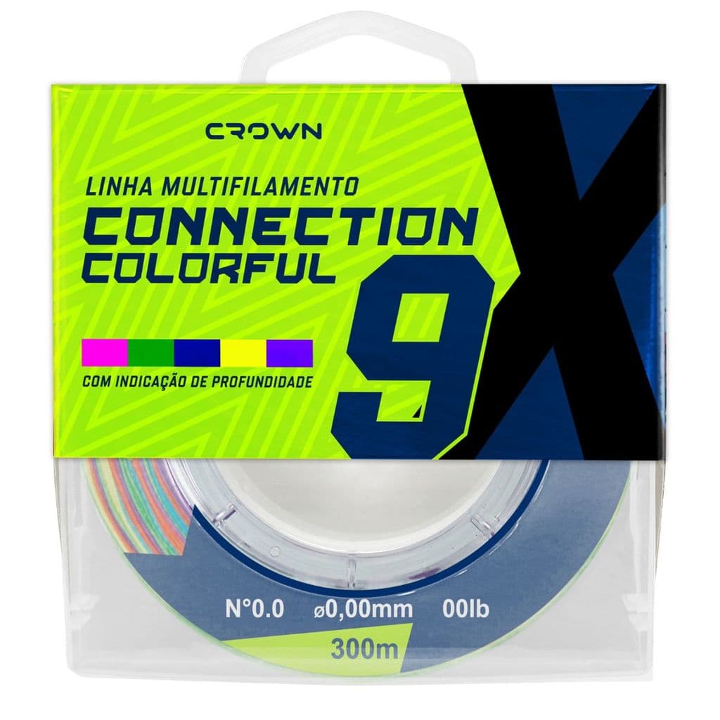 Linha Multifilamento Connection 9X Colorfull - Crown 0.20mm