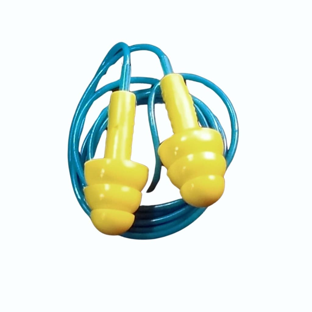 Protetor Auricular Abafador de Ruídos Amarelo Cordão
