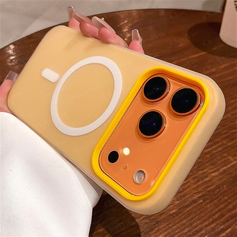 2-Em-1 Geléia Doce Cor Fosco Macio Silicone Magnético Caso Compatível Iphone 17 16 15 14 13 12 11 Pro Max Ar Plus À Prov
