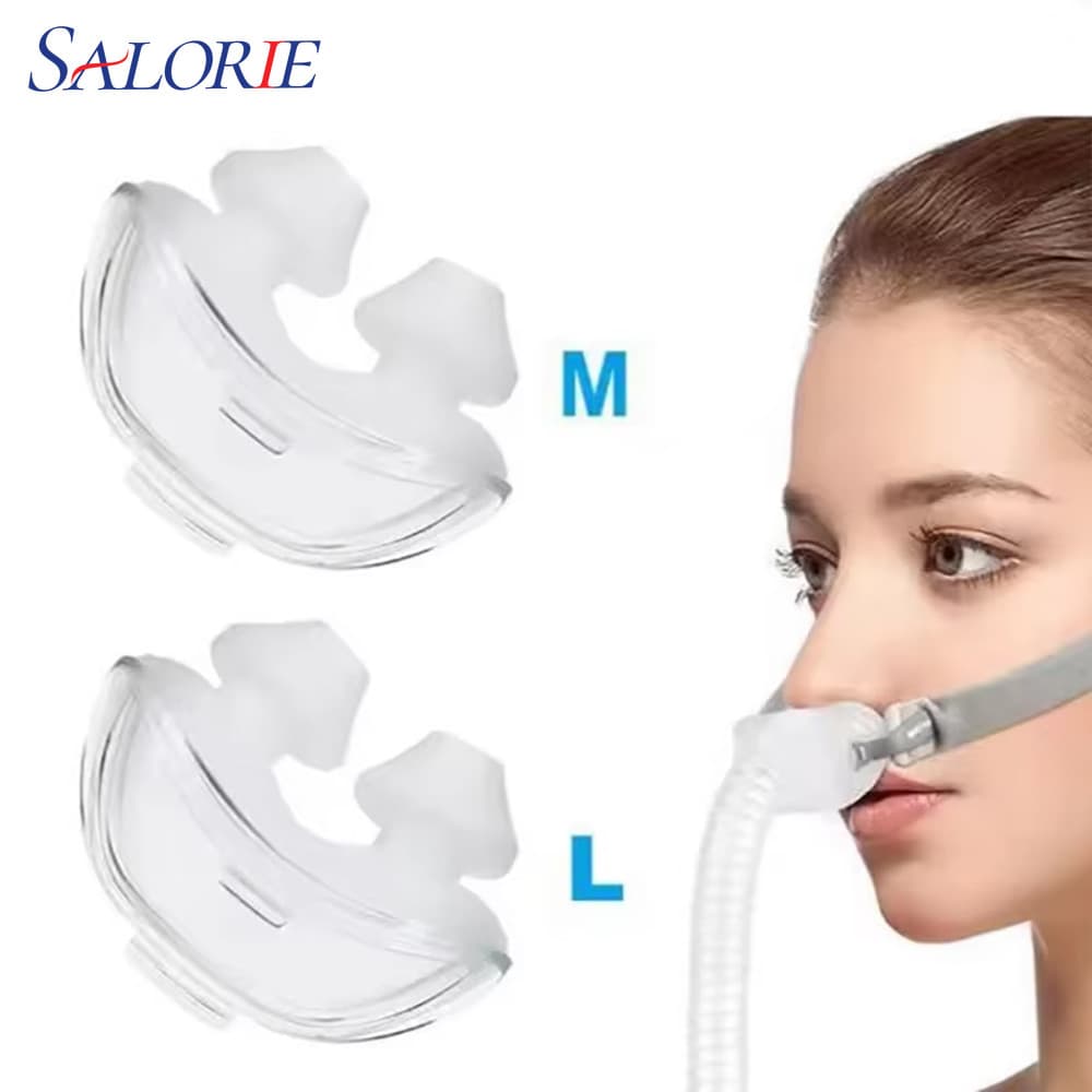 Salorie Almofada De Silicone Para ResMed AirFit P10 Almofadas Nasais Ventilador Travesseiro Nasal Tamanho M/L Anti Ronco