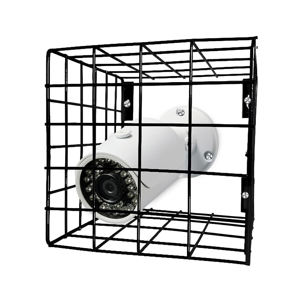 Caixa de Proteção Preta em Aço para Câmera de Segurança 17x17x18,5cm
