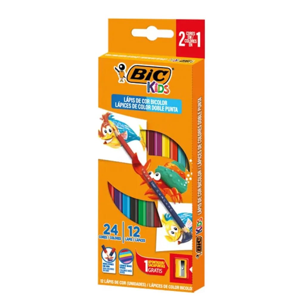 Lápis de Cor Evolution 24 Cores Sextavado BIC
