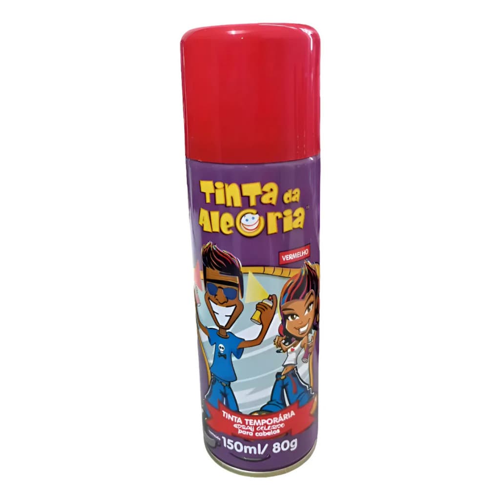 Tinta Spray Temporário Para Cabelo 150Ml Vermelho