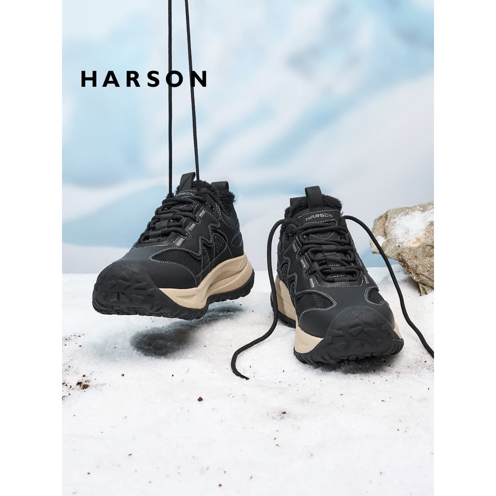Husen inverno sapatos masculinos novo estilo ao ar livre Casual botas de neve couro masculino velo-velo botas curtas que