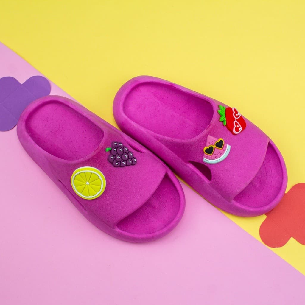 Chinelo Nuvem Infantil Menina Frutinhas Macio Confortável Antiderrapante Dia a Dia Casual Promoção