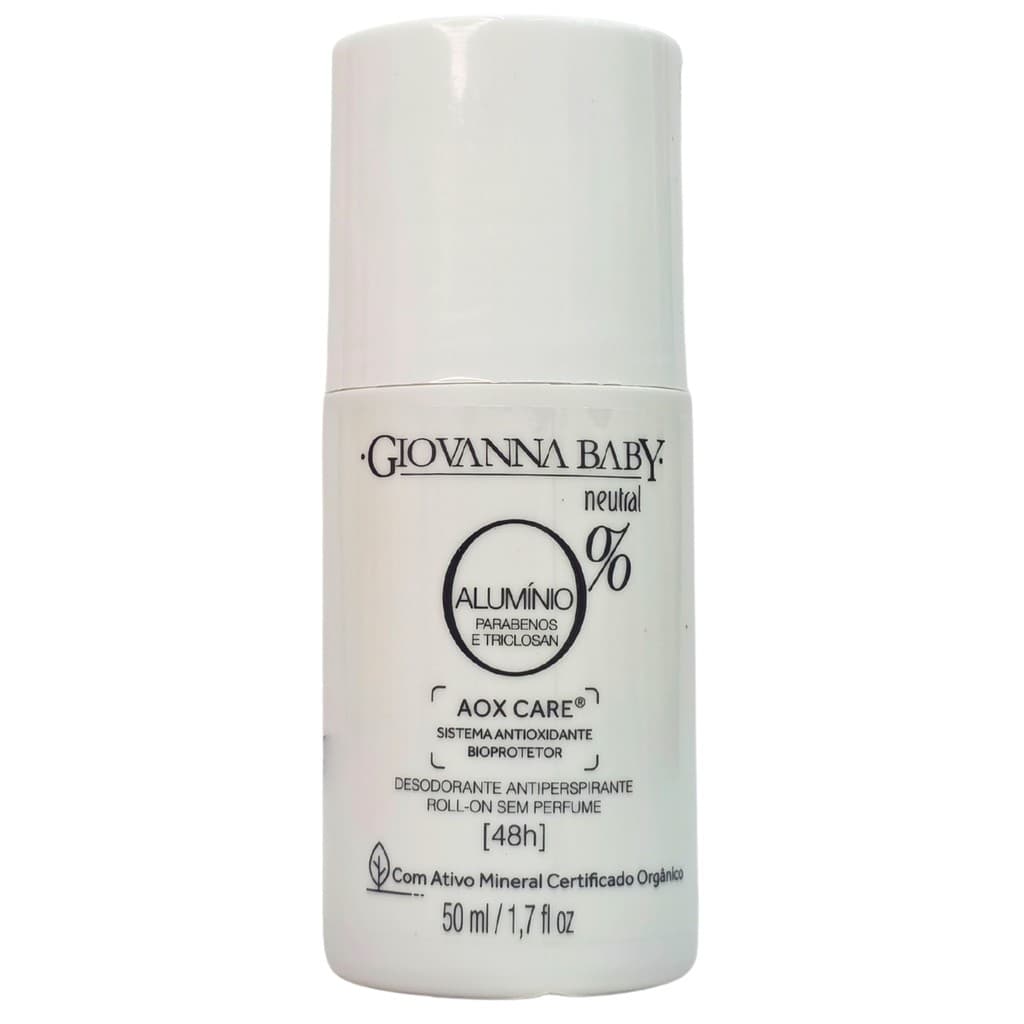 Desodorante Roll-on 0% Alumínio Neutral 48h Vegano Giovanna Baby 50ml